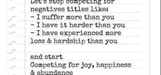 let's stop competing for joy